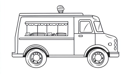 Ice cream truck illustration