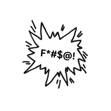 Explosive Cuss Word Burst Graphic