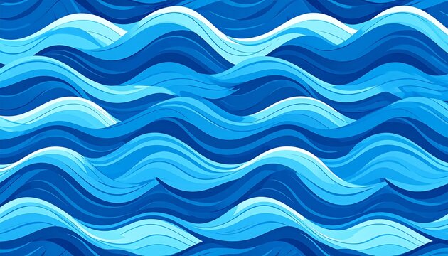 Abstract wavy blue ocean pattern