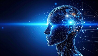 Wireframe Mind Projects Digital Thought in a Vision of Artificial Cognition and Neural Flow