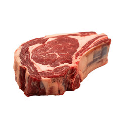 Fototapeta premium Raw beef meat isolated on white background