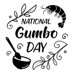 Fototapeta premium NATIONAL GUMBO DAY vector illustration design