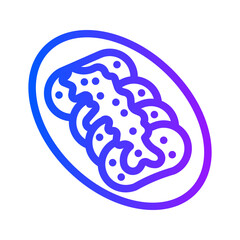 icon garlic with style gradient