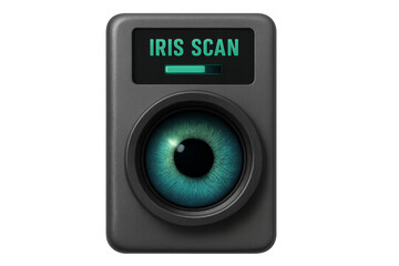 Fototapeta premium Iris scan biometrics recognition technology for security access