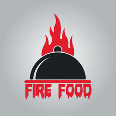 Fire food t-shirt design flaming dish for spicy culinary delights