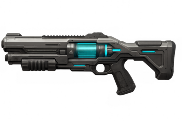 Futuristic plasma energy rifle weapon for video game