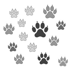 Fototapeta premium Paw prints galore a fun pattern for animal lovers, design projects and wild pet themes