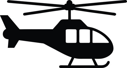 Toy Helicopter silhouette vector art illustration