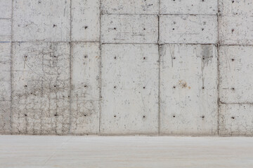 Minimalist Concrete Wall with Clear Blue Sky