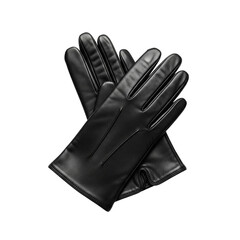 black gloves isolated on transparent background 