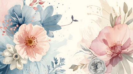 watercolor floral background
