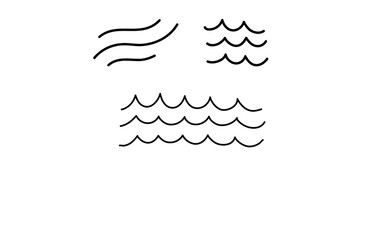 Collection of Hand Drawn Wavy Line Elements