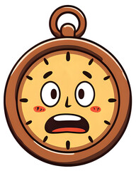 A cute compass with an expressive face, spinning wildly | cartoon compass | vector illustration of cartoon compass | compass vector illustration | compass on a white background | retro compass 