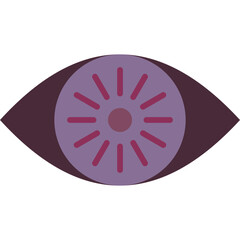 Collection of Colorful Flat Design Isolated Eye Icon with Different Patterns