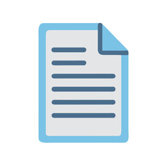 Blue document file vector