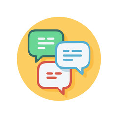 Colorful chat bubbles communication icon