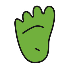 Zombie Foot From Halloween Icon And Illustration