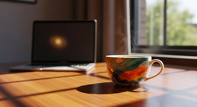 Coffee and Home Office Setup