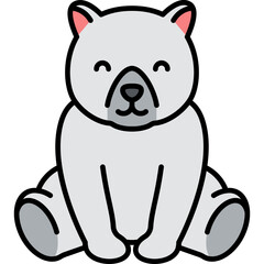 Obraz premium White bear vector
