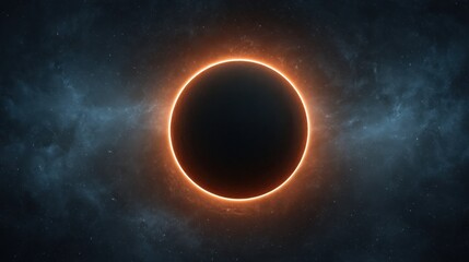 Naklejka premium Stunning solar eclipse with a glowing corona against a deep space background showcasing the beauty of celestial phenomena and the universe's vastness