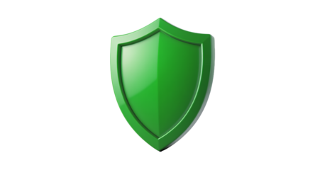 Green Shield Icon 3D Render of Security and Protection Symbol for Websites and Applications