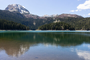 Mountain reflects in the Black Lake