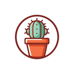 A vibrant cactus in a terracotta pot, set against a simple white background, ideal for home decor