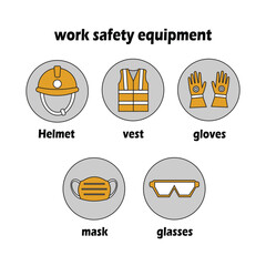 simple work safety equipment icon