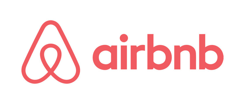 Airbnb icon. Airbnb travel app logo, 