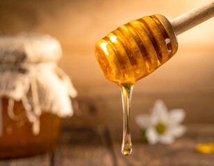 Honey Dripping from Dipper.
