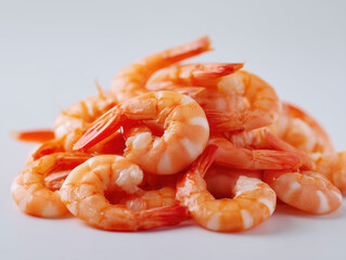 shrimps on a white plate
