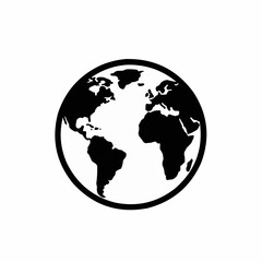 Fototapeta premium Global earth globe vector illustration scalable icon for world connectivity and travel