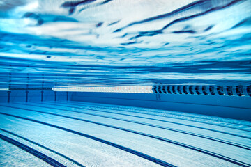 Sport swimming pool underwater background...