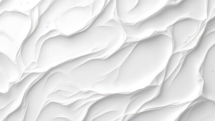Obraz premium White abstract 3D background with smooth waves — modern minimalistic texture