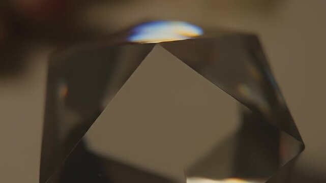Abstract Refraction of Light Through a Geometric Crystal Prism with Rainbow Spectrum
