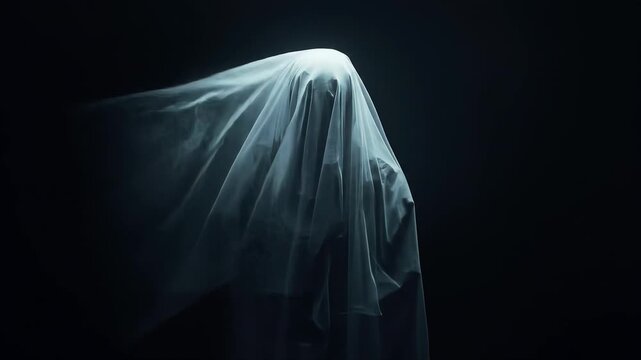 Ethereal Figure Under a Shroud, Exploring Mystery and Imagination in Art
