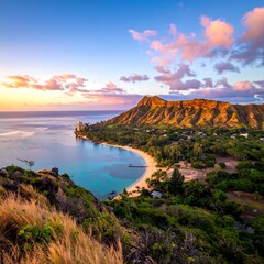 Fototapeta premium Scenic Hawaiian sunrise vista