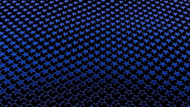 Wavey blue stars background in animated loop to be used in advertisement marketing and social media