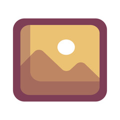 Minimalist landscape picture icon for gallery or photo application