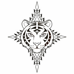 tribal tattoo of a tattoo of a tiger