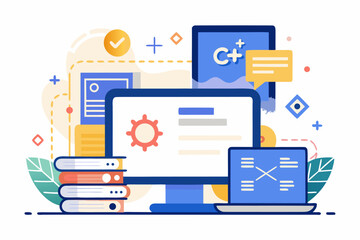 A mysterious haunted library illustration featuring enchanted books flying like bats in the moonlit night. Perfect for Halloween backgrounds, spooky party invitations, eerie posters, gothic fantasy ar