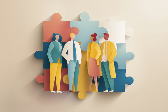 illustration group of people for concept human resources 