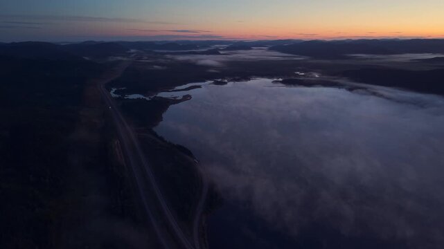 aerial view of the mountains