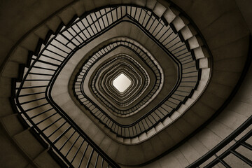 Fototapeta premium Spiral staircase geometry