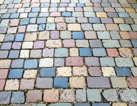 Colorful cobblestone pavement (2)