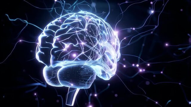 brain illustration in 3d render