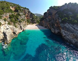 Stunning coastal view of a secluded beach