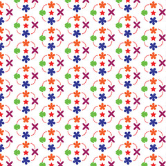 Geometric Seamless Pattern Design in Colorful Abstract Style