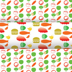 Geometric Seamless Pattern Design in Colorful Abstract Style