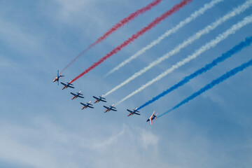 65th Anniversary. Tricolor Arrows Show. Air show.
